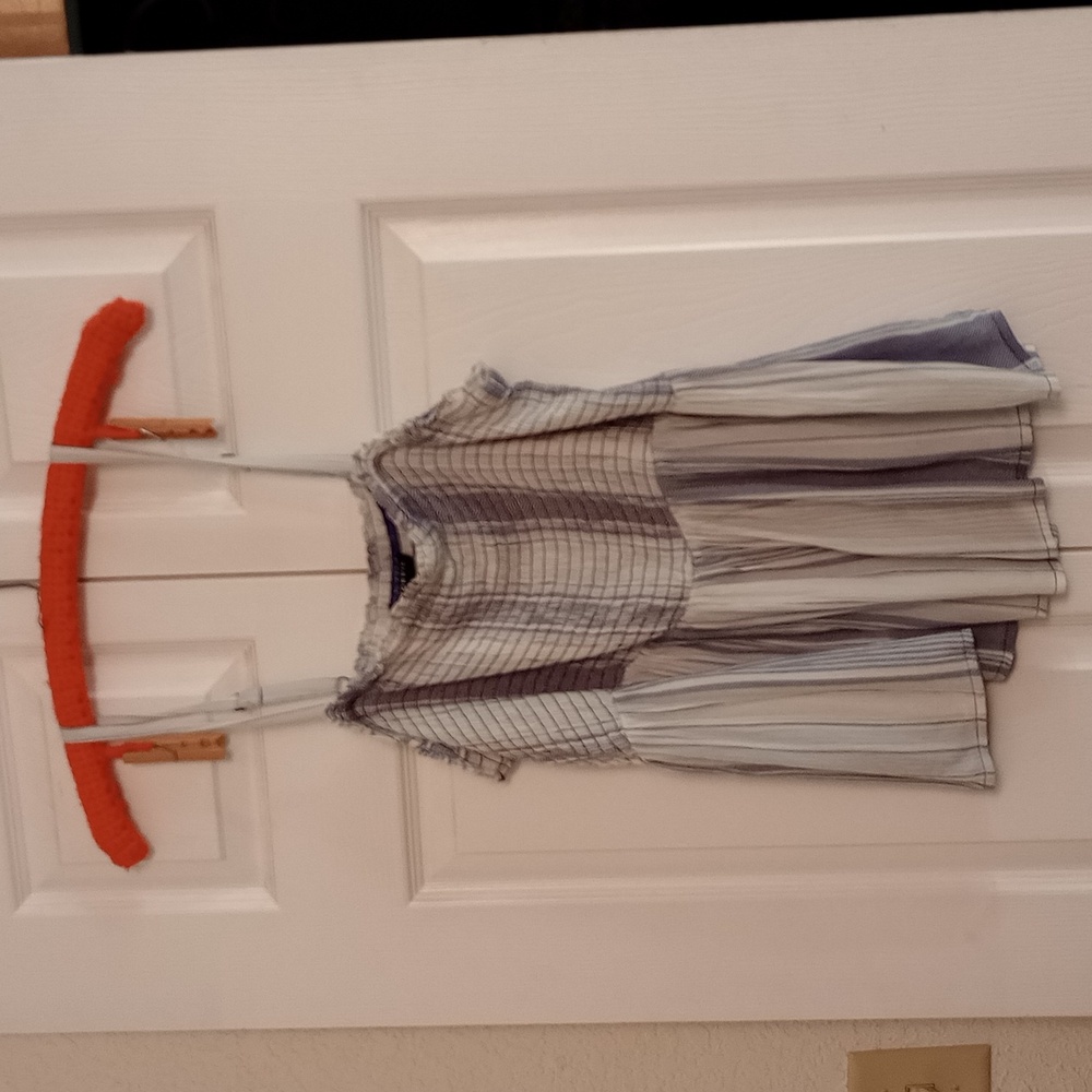 TORRID blue white stripe strappy tube top size 1